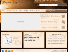 Tablet Screenshot of freedomdayspa.net